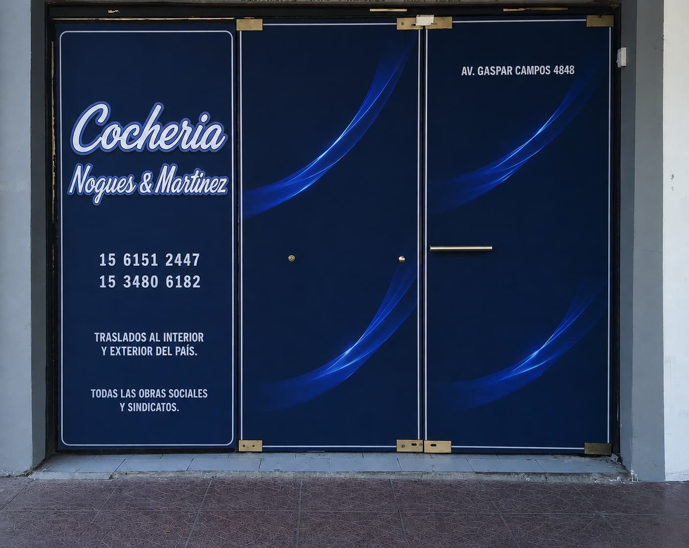 Fachada de Cocheria Nogues & Martinez en Av. Gaspar Campos 4848, José C. Paz